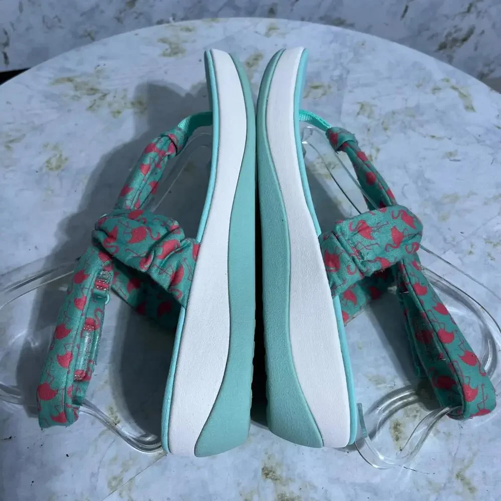 Clarks Arla Nicole Women's Size 9.5 Wide Shoes Green Comfort Slingback Sandals - Picture 7 of 12